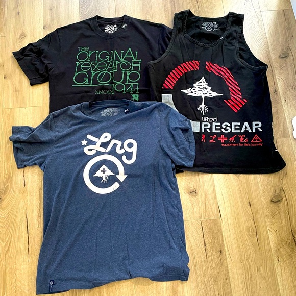 Bundle lot three LRG lifted research group T shirts tank top streetwear all L - Picture 1 of 4